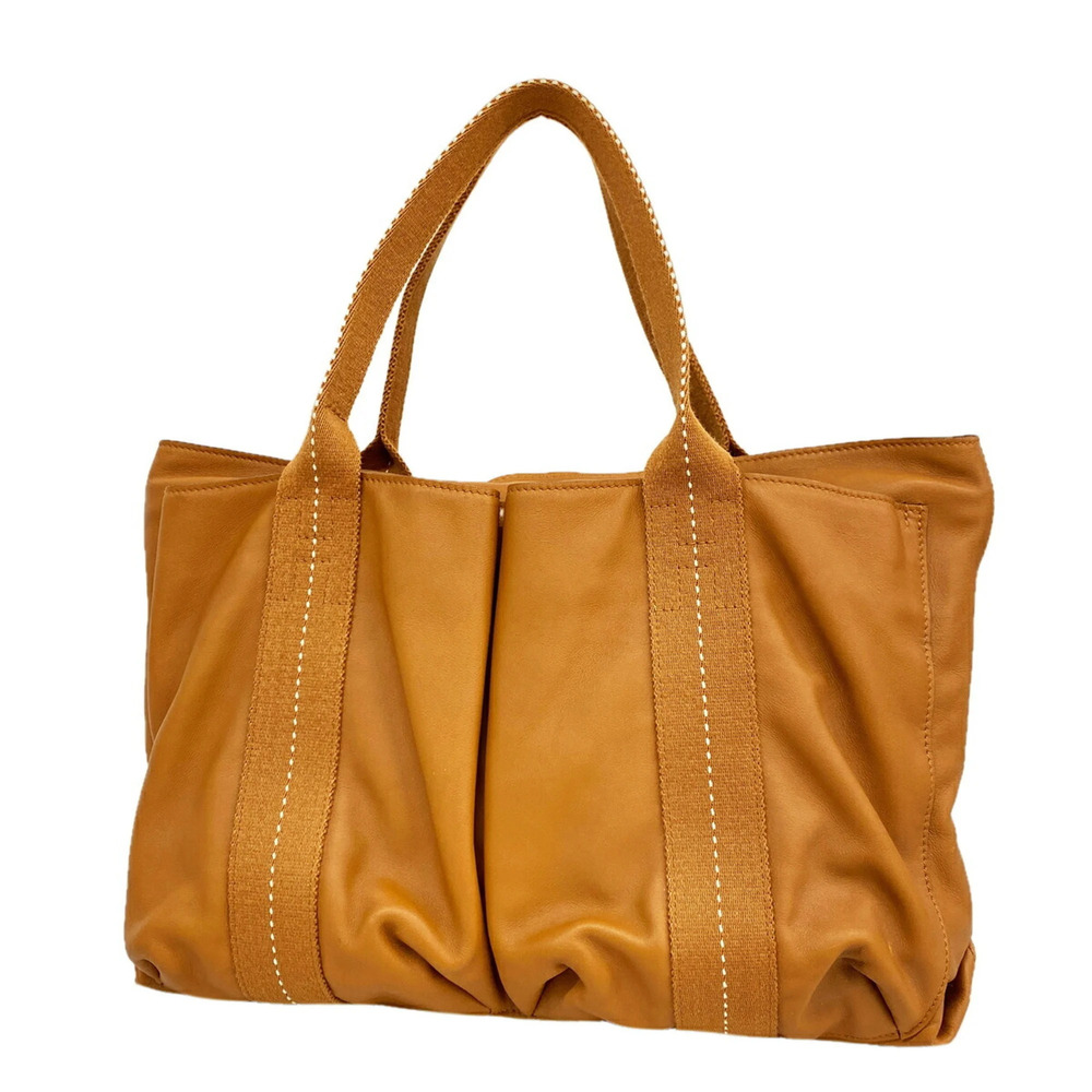 Hermes Caravan Horizontal Leather Tote Bag, Brown, Women's